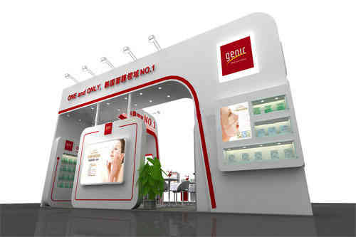 廣州展臺搭建設(shè)計詹尼克化妝品南京美博會 廣州展會設(shè)計搭建
