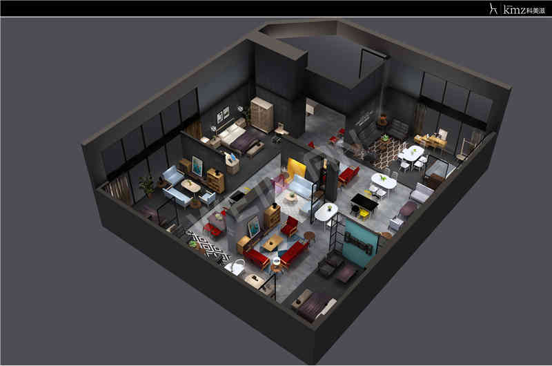 廣州展覽裝飾設計公司助力科美滋廣州國際家具展覽會Ciff展覽、展臺設計搭建